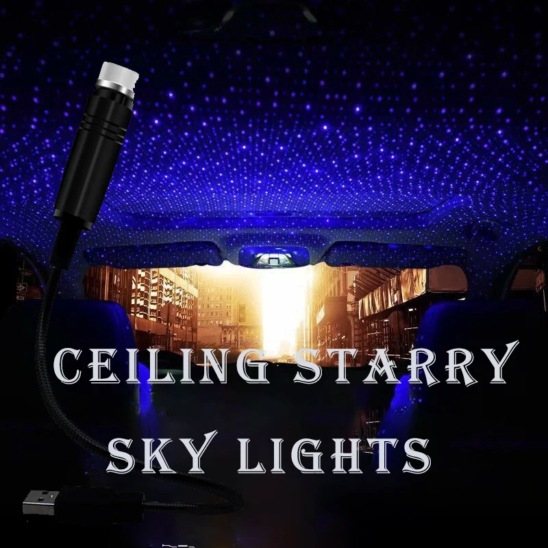 

RGB Led Car Lights Galaxy USB Decorative Lamp Ceiling Starry Sky Interior Decoration Auto Iuminaire Ambient Deco Neon Accessorie