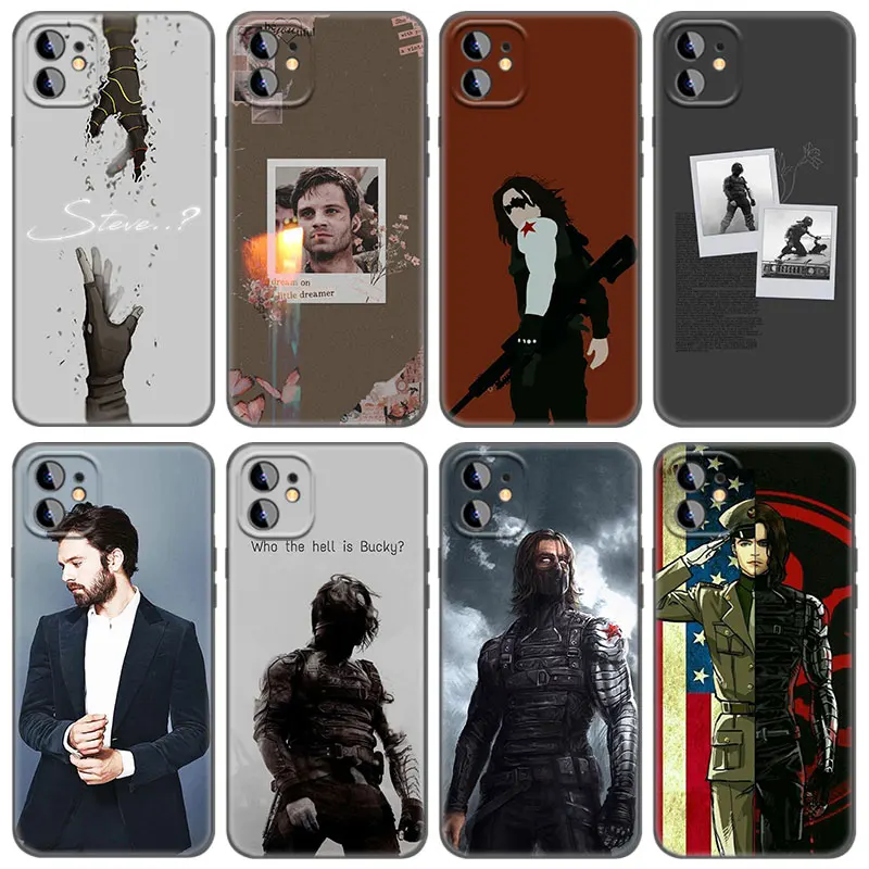 

Bucky Barnes Phone Case For Apple iPhone 13 12 Mini 11 Pro Max XR X XS MAX 6 6S 7 8 Plus 5 5S SE 2020 Black Cover Coque Funda
