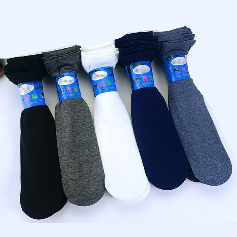 

10Pairs High Quality For Women Men's Silk Elastic Socks Casual Long Socks Summer Breathable Ultra-Thin Men's Socks