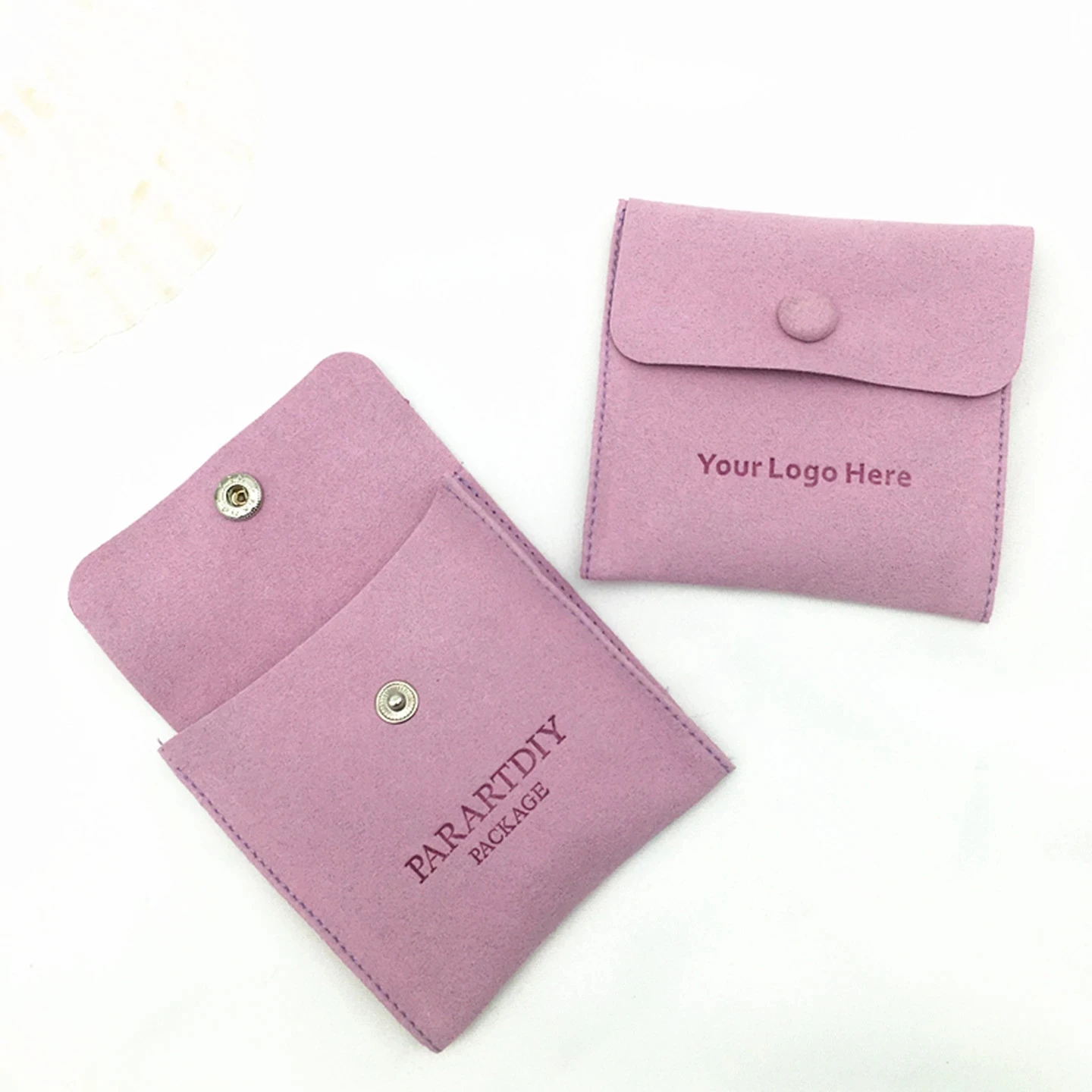 50 pieces of purple jewelry bags with buttons wholesale custom logo jewelry bags necklaces earrings brooch small bags