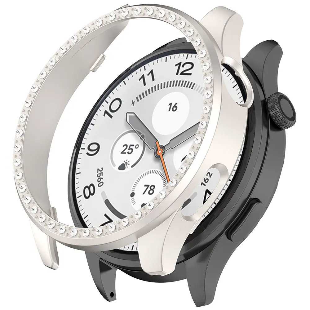 Фото Блестящий чехол для ПК + защитная пленка для Xiaomi Watch 5, бампер-протектор с алмазным покрытием, защитная рамка-накладка для Xiaomi Watch5, умные аксессуары №3