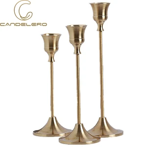 Statues Gold Candle Holders Decor For Table Sculptures Home Decor Modern Living Room Accessories Wedding Party Iron Wine Glass