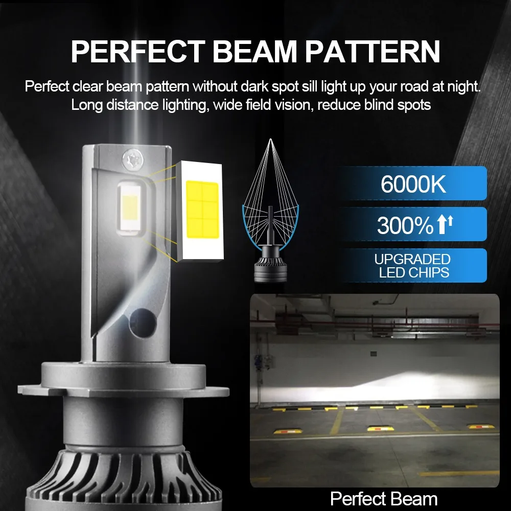 Суперъяркая лампа для фар головного света 50 Вт H7h4h1 H3 H11 H8 H9 H16 9005 9006 сверхъяркая