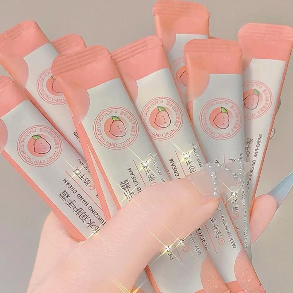 

4ml Women Hand Cream Strip Shape Peach Moisturizing Refreshing Non-Sticky Anti-drying Hand Care Anti-Peeling Cream Skin V2K4