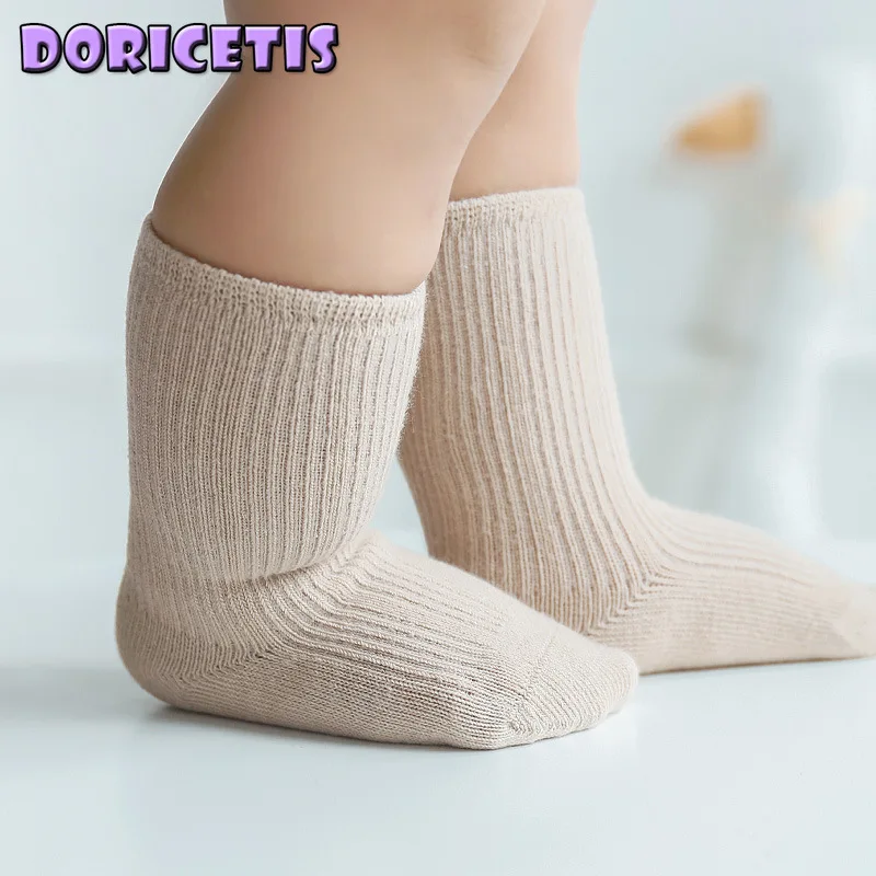 

Baby Sock Soft Cozy Combed Cotton Soild Color Breathable Absorb Sweat Infant Stocking 3 Pairs Set Spring Autumn Kids Sock New