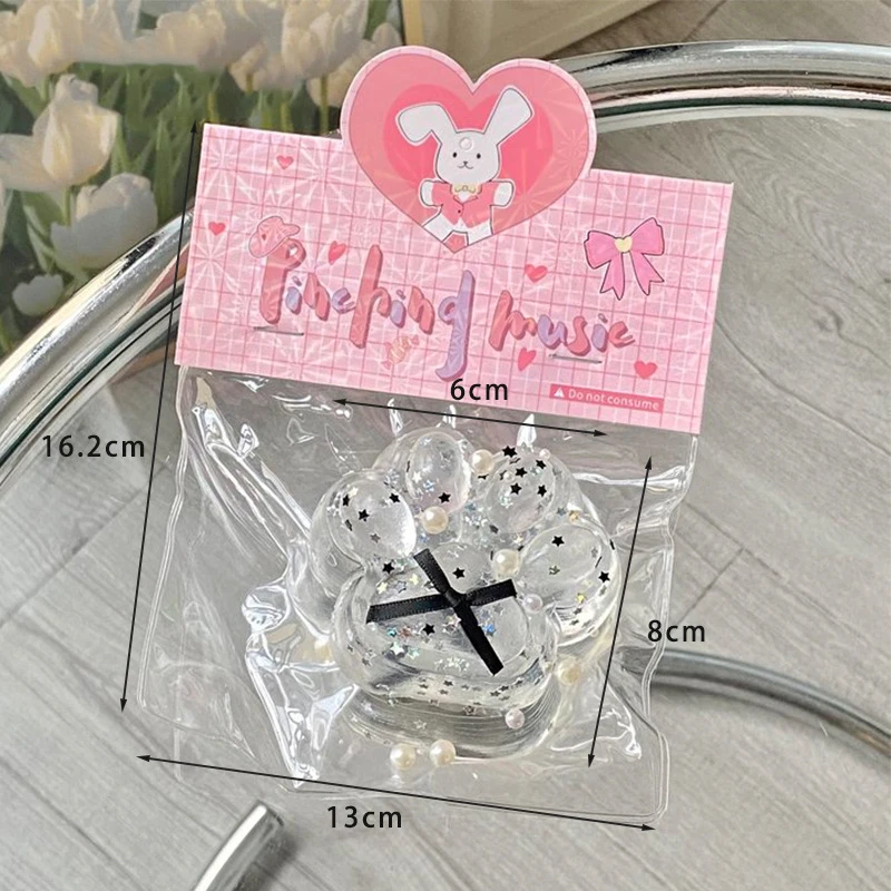 Креативный TPR прозрачный черный бант кошачья лапа медленный отскок сжимаемые