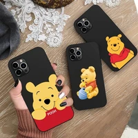 cute winnie the pooh phone case silicone soft for iphone 13 12 11 pro mini xs max 8 7 plus x 2020 xr cover