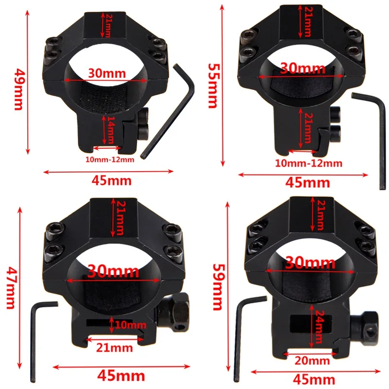 

30mm/25.4mm Riflescope Mount Ring Weaver 11mm/20mm Dovetail Picatinny Rail Adapter Profile Rifle Weaver Scope Hunting Mount