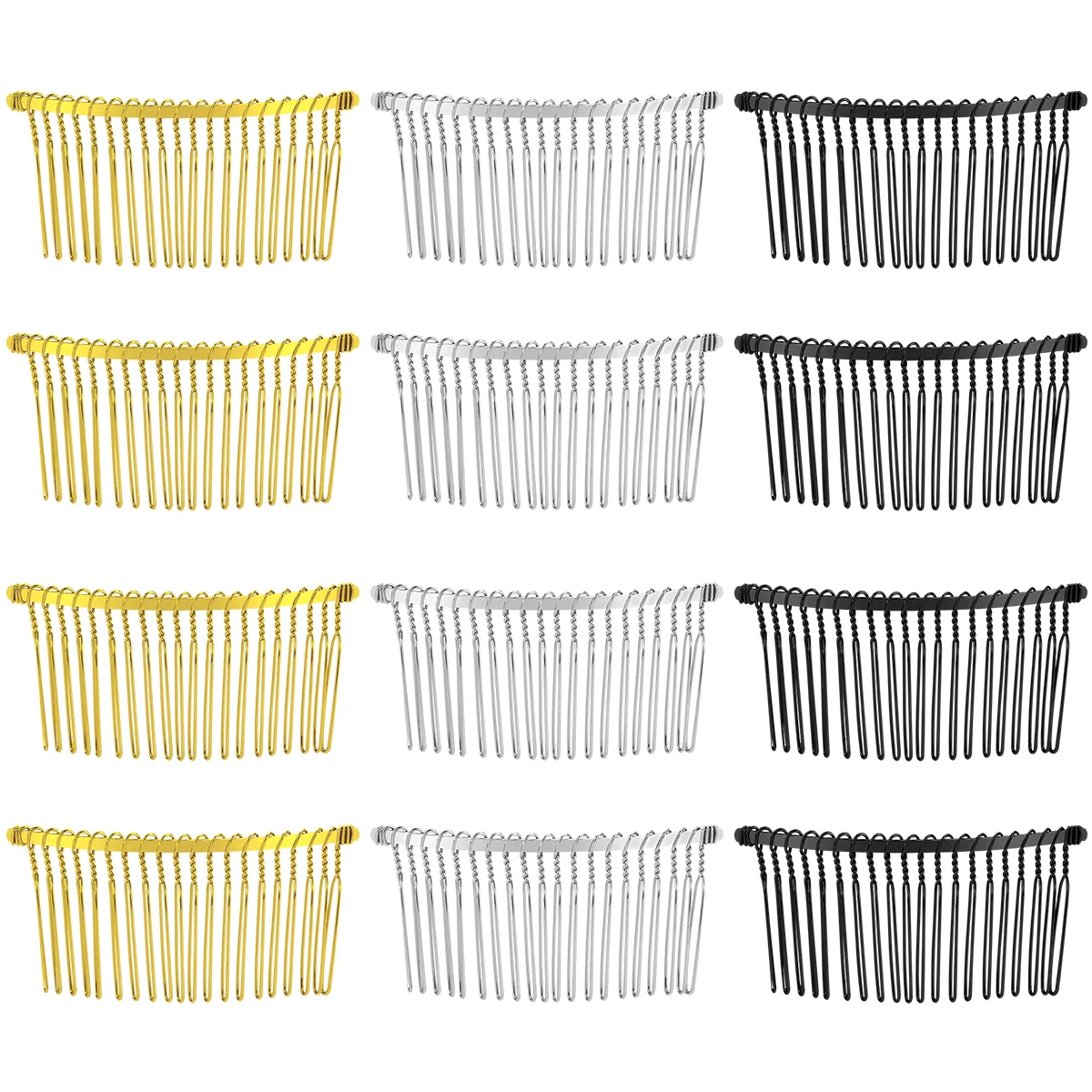 

Hair Comb Combs Metal Weddingside Small Piece Clip Bridal Fine Veildecorative Thick