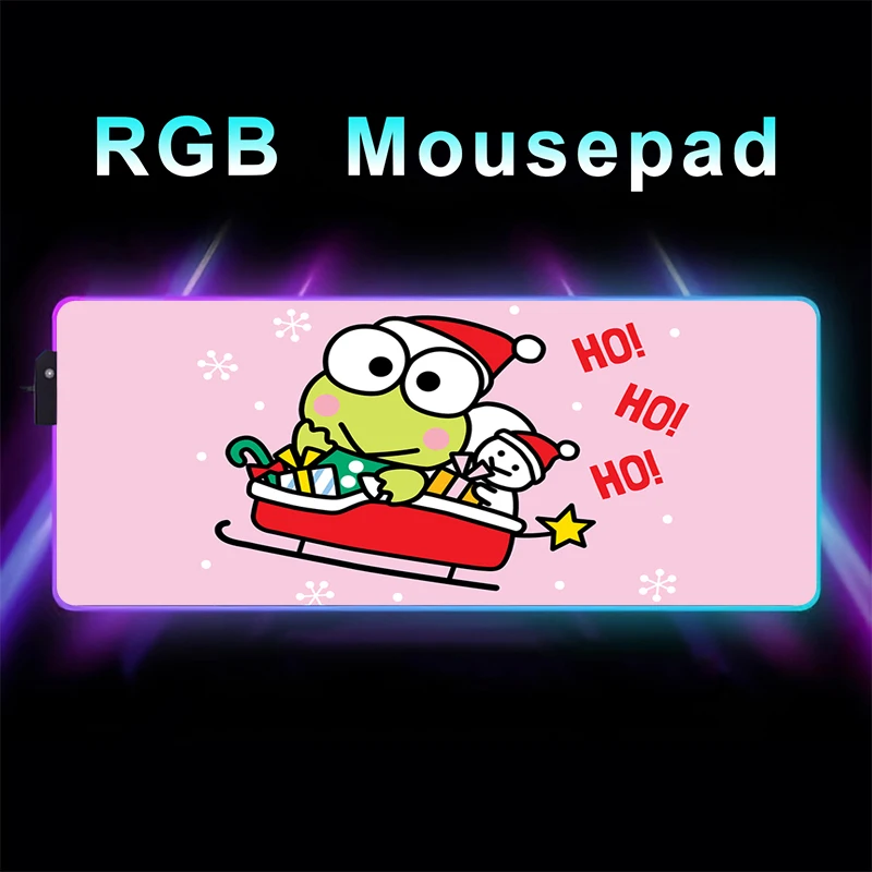 

Коврик для мыши Keroppi Rgb, игровые аксессуары для ПК, настольная подставка для клавиатуры, детской размер Xxl, большой скоростной компьютер