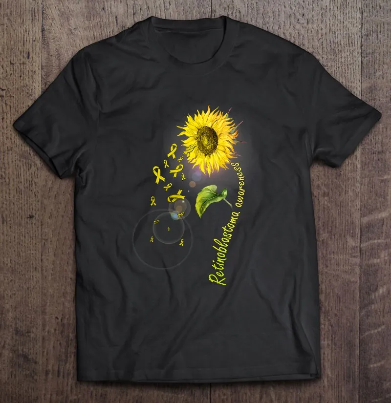 

Футболка с подсолнухами Retinoblastoma основательная золотистая, футболки для женщин и мужчин, женская одежда, футболка, мужская одежда