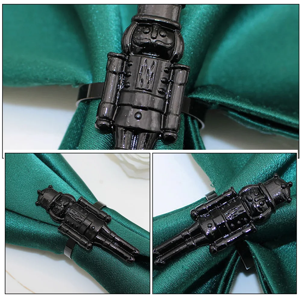 6 шт. грецкий орех солдат кнопка для салфеток кольцо Щелкунчик рождественский