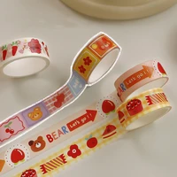 1pcs cartoon animals serie decoration tape diy cute kawaii washi masking tape creative scrapbooking stationary school supplies