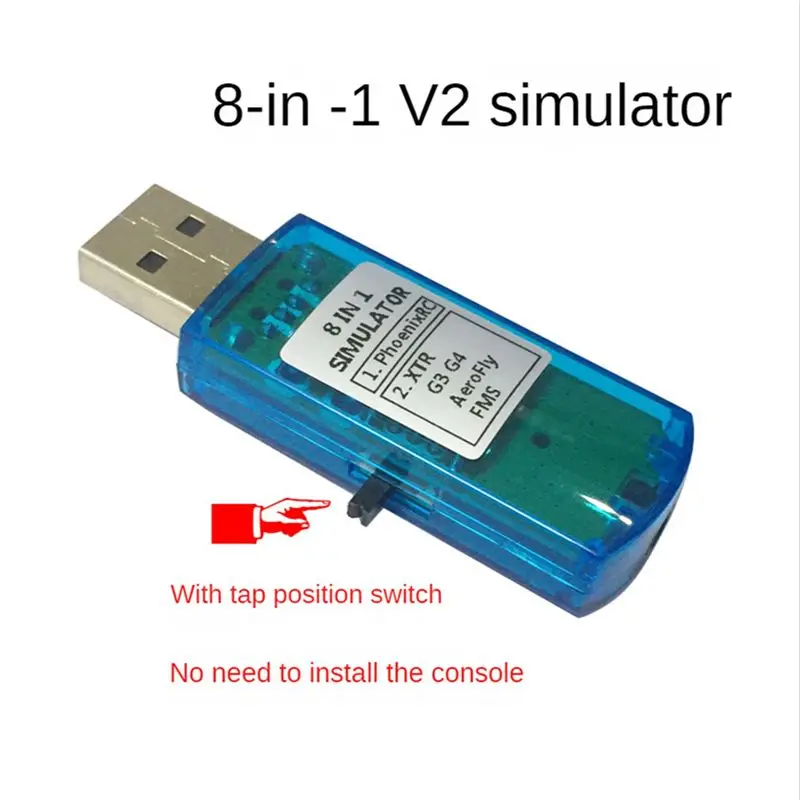 Фото WOWFU-2X Восьмиканальный USB-контроллер для авиасимуляторов XTR5 FMS G4 FPV для самолетов и вертолетов №5