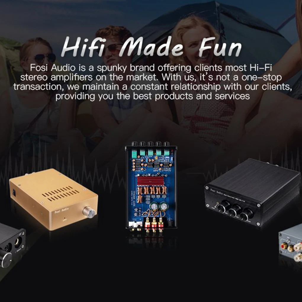 Aluminium Alloy Power Amplifier HiFi Stereo Digital Replacement 2 Channel Engraved Stylish Video Amplifying Module