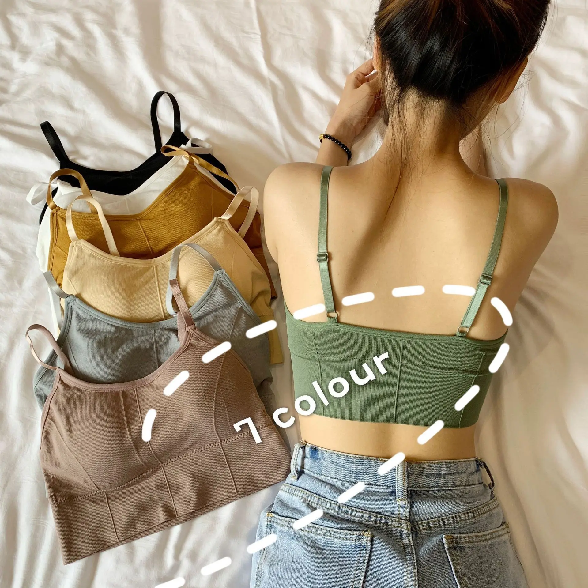 

Kaka with the Same Beauty Back Underwear Women's Sports Camisole Without Steel Ring Thread to Wrap the Chest and Wipe the Chest