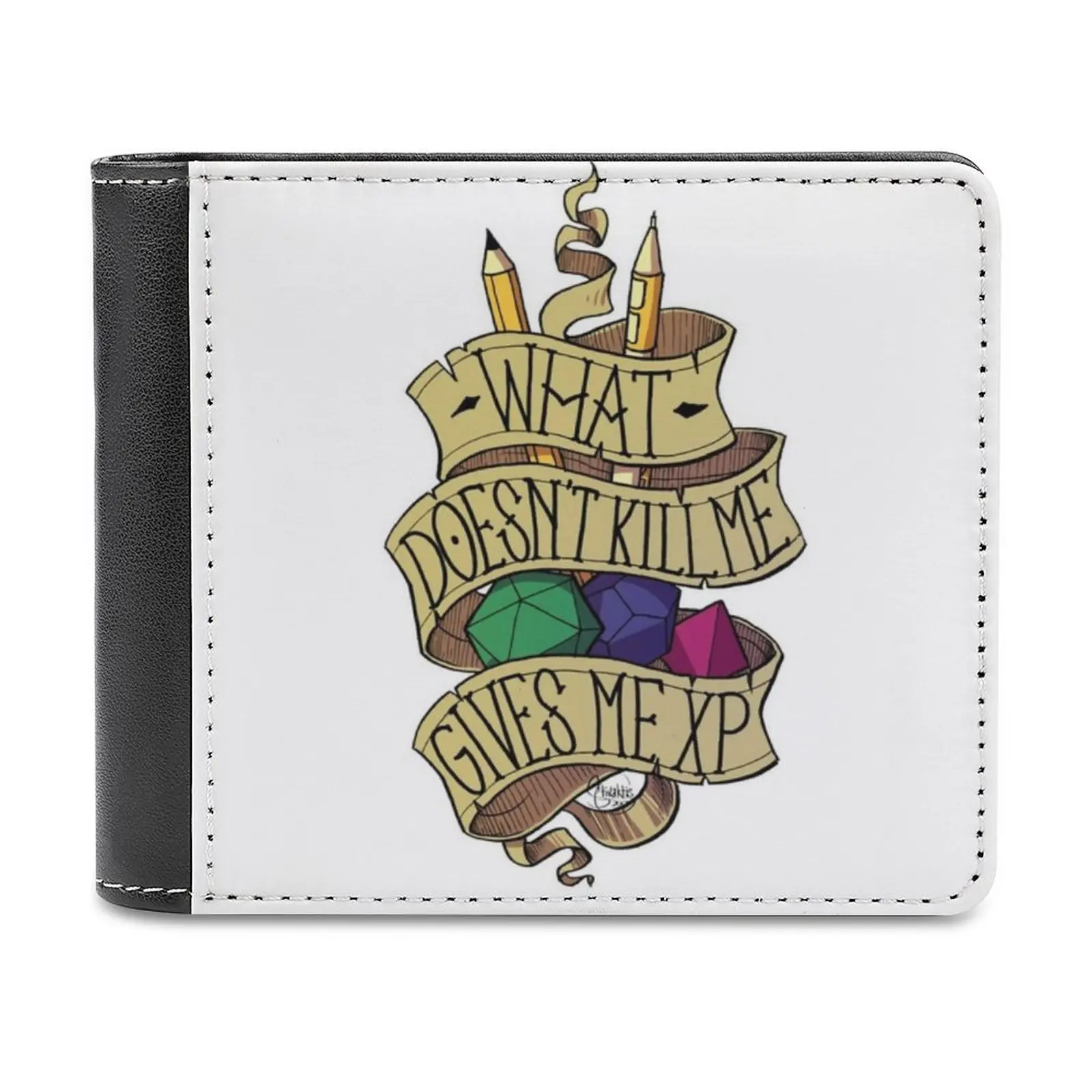 Что не убивает меня, мягкие мужские кошельки, новый кошелек, держатели для кредитных карт, мужские кошельки, мужской кошелек и игры в игральные кости Dnd