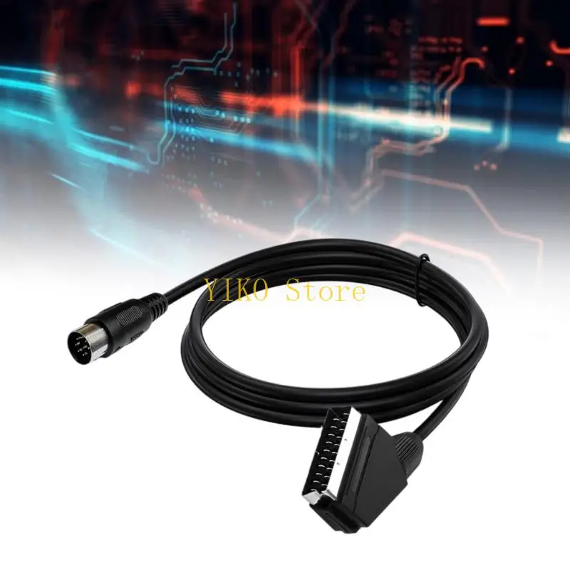 Фото K32C Scart 8pin RGBS AV кабель гибкие куртки из ПВХ для стабильной передачи сигнала №2