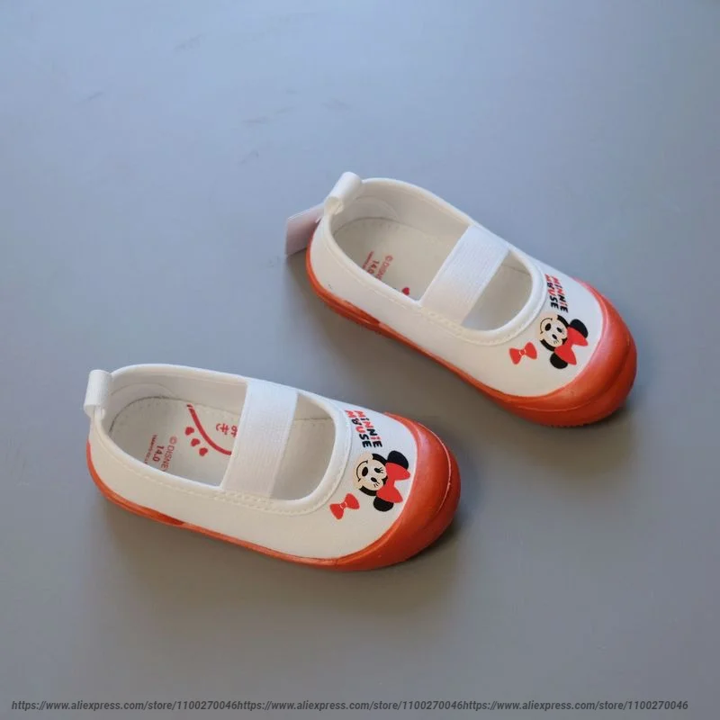 Disney Kids Shoes Frozen 2 Elsa Anna Princess Baby Girls Canvas Shoe Minnie Mouse McQueen Todderl Children Shoes Size 14-21cm