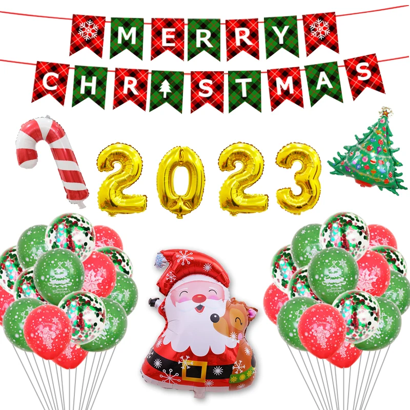 

Christmas Balloons Garland Arch Kit Christmas Decoration Balloons Green Red Birthday Party New Year Decorations 2023 Balloons