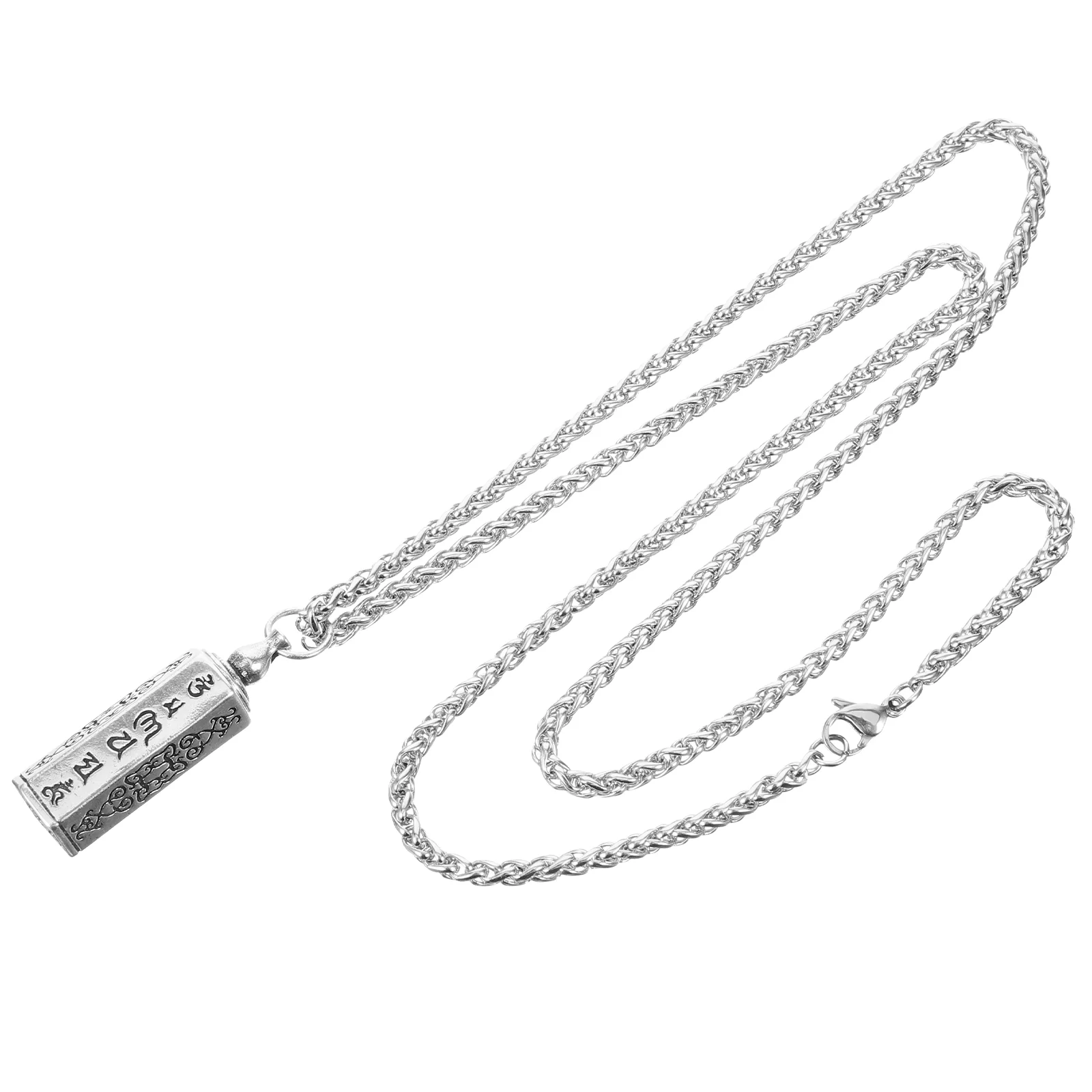 

Bottles Amulet Necklace Protection Pendant Empty Chain Thai Silver Vial Necklaces Liquid Container Plated Copper Charms