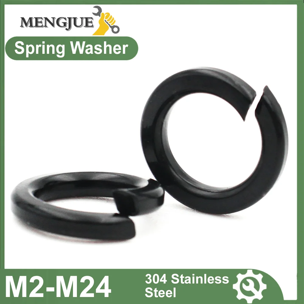 50-5 шт. M2 5 _ M16 M24 черная 304 пружинная шайба из нержавеющей стали с раздельным замком