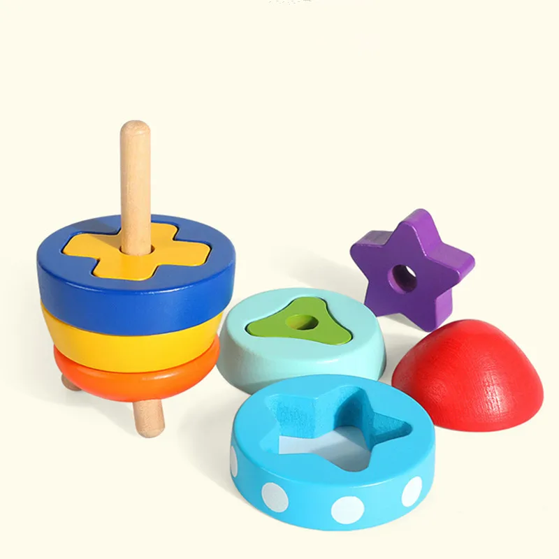 

Wooden Montessori Toys for Children Constructor Toy for Kids Montessori Educational Game Wooden Block for Newborn Accessories