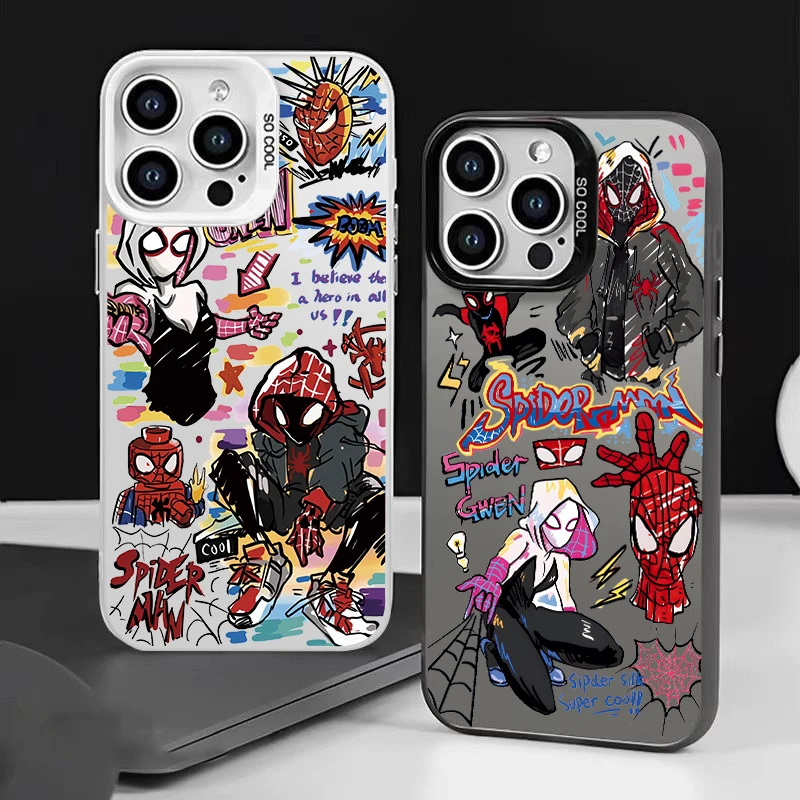 Чехол для телефона из аниме Marvel Человек-паук Xiaomi 11 12 13 T Lite Pro POCO X6 F4 X3 X5 C50 C51 M2 M3 M5 NFC S