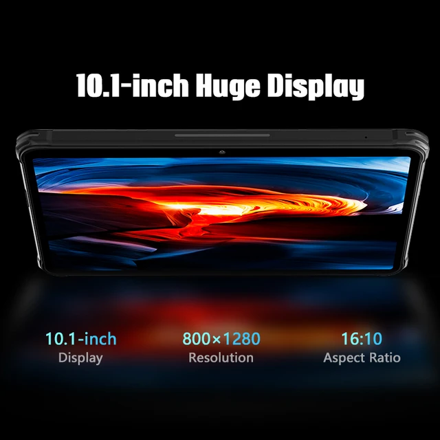 HOTWAV R6 Pro Rugged Tablet 15600mAh Android 12 10.1 Inch HD+ Pad 8GB 128GB Octa Core 16MP Camera Dual SIM Glove Mode Tablets PC 5