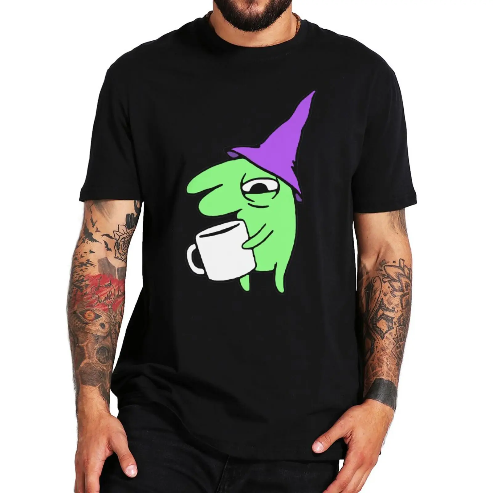 

Gleb With Coffee Smiling Friends T Shirt 2022 Adult Swim Anime Classic T-Shirt 100% Cotton Short Sleeve Summer O-Neck Tshirts