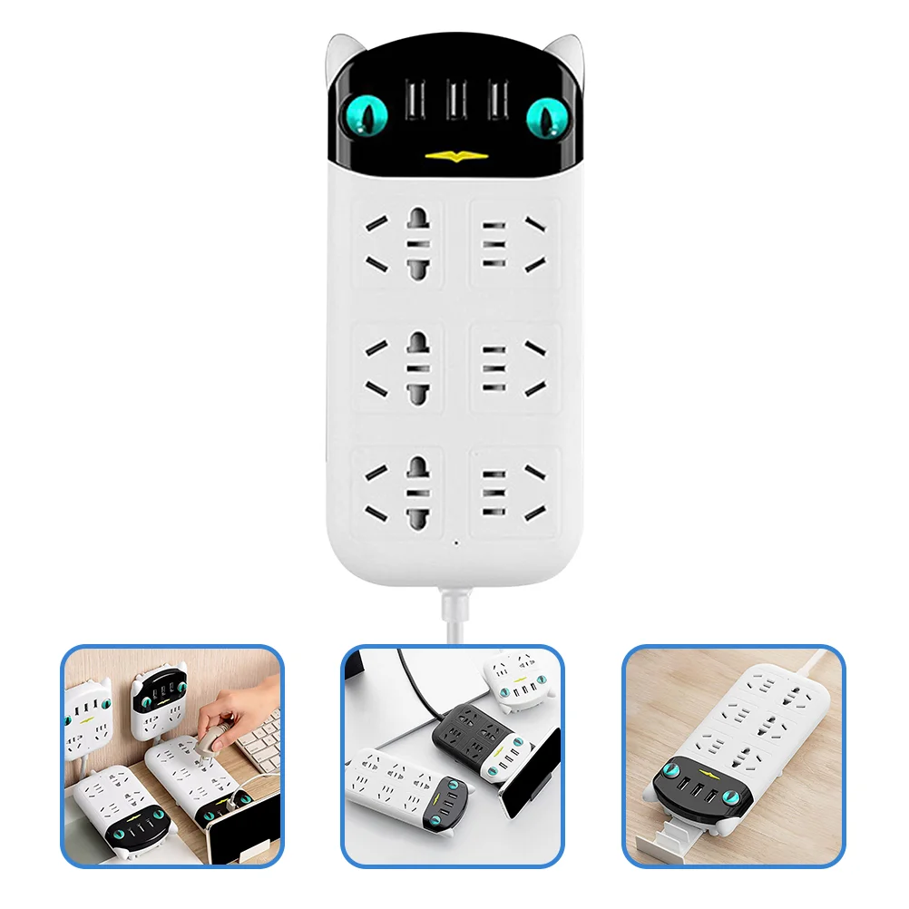 

USB Charging Power Board 6-hole Outlet Socket Ports Surge Protector Extension Cords Multiple Outlets