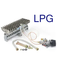 LPG Liquid Gas Spark Assembly Igniter Electronic Switch With Flameout Protection 50cm Intake Pipe T-Type 15-Row Burner Tray