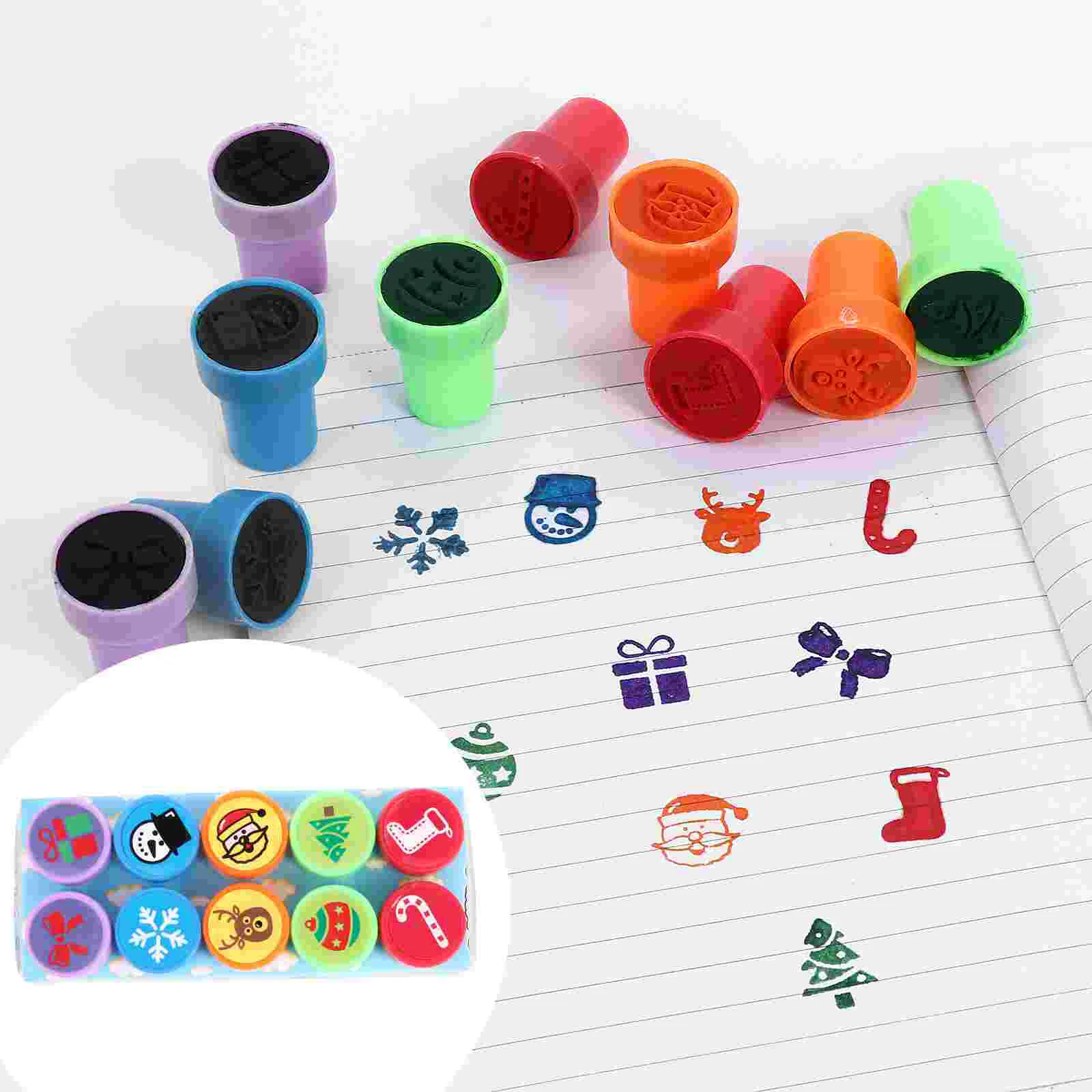 

Christmas Stamps Stamp Xmas Reindeer Stocking Happy Mail Santa Postcardmakingsnowflake Ink Seal Merry Stuffer