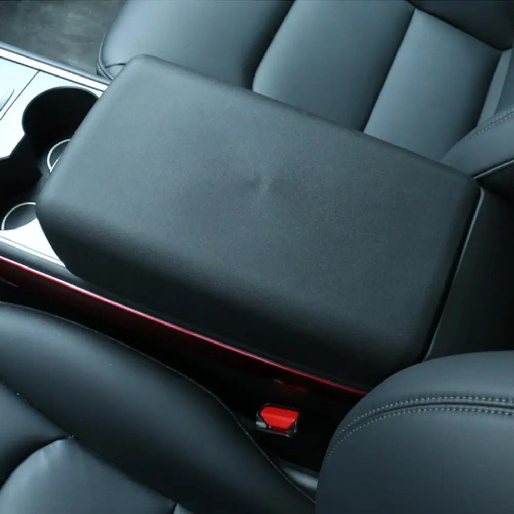  Аксессуары для Tesla Y 2023 защитная крышка подлокотника белая мягкая накладка на