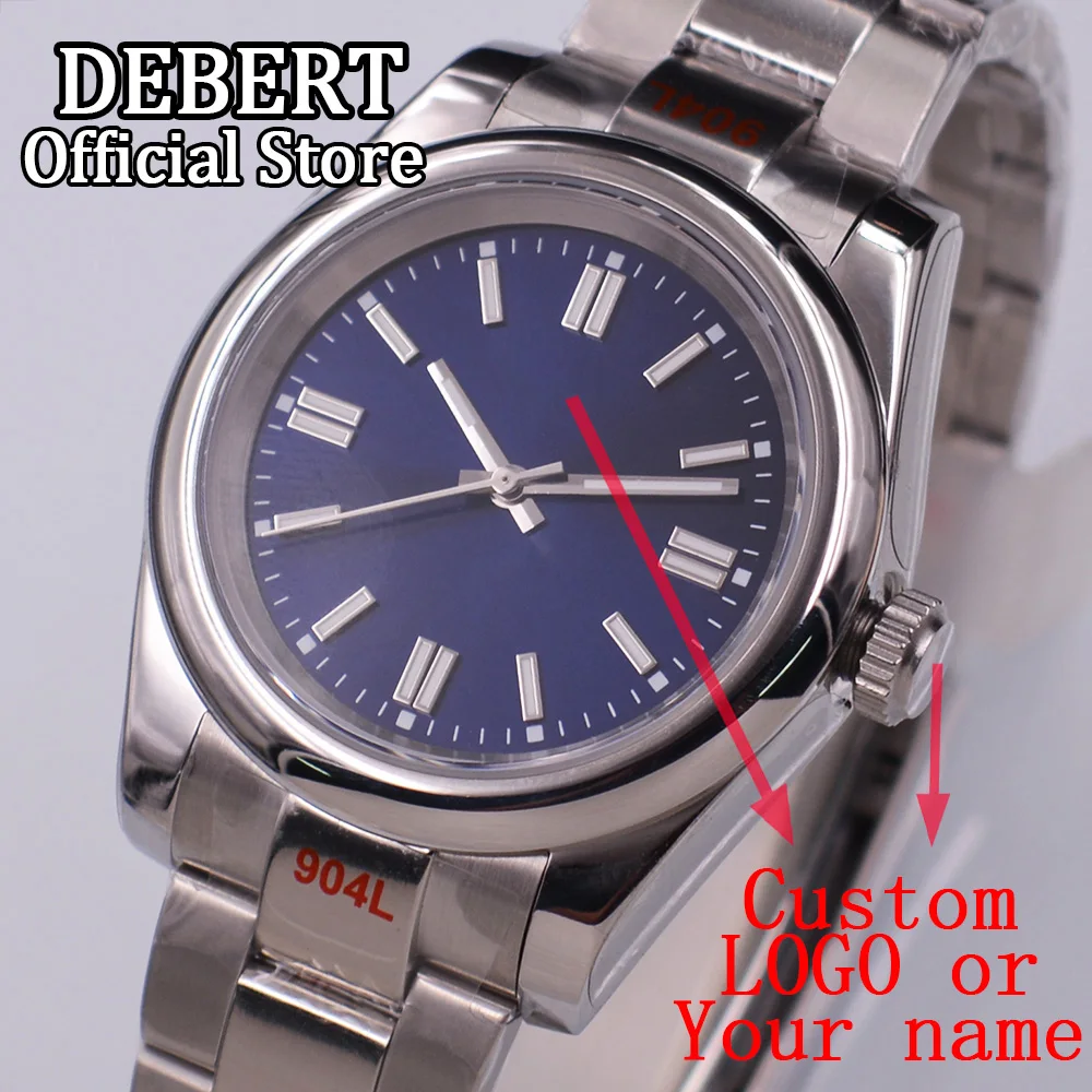 

Мужские часы с логотипом на заказ DEBERT NH35/Miyota 8215/Mingzhu 2813, унисекс