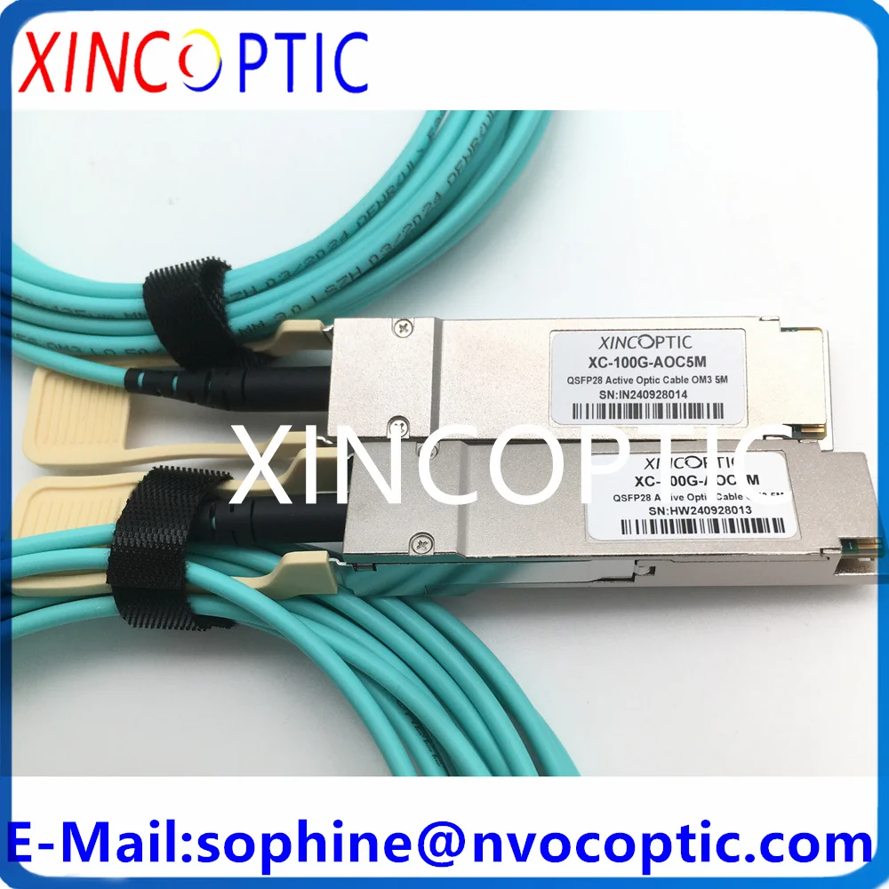 XINCOPTIC XC-100G-AOC5M (16 футов) Аристо-сети AOC-Q-Q-100G-5M 100G QSFP28 к OM3 5M Многорежимный активный