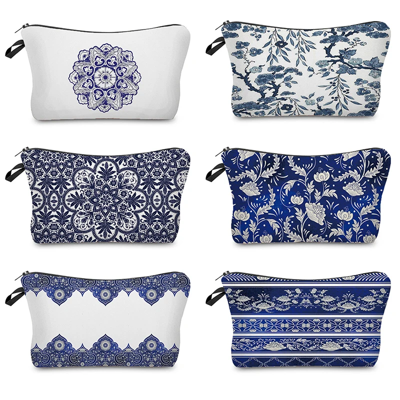 

Женская фарфоровая косметичка с абстрактным геометрическим абстрактным узором для девушек и женщин, Миниатюрная косметичка, красивый кошелек для монет, элегантные аксессуары в стиле ретро