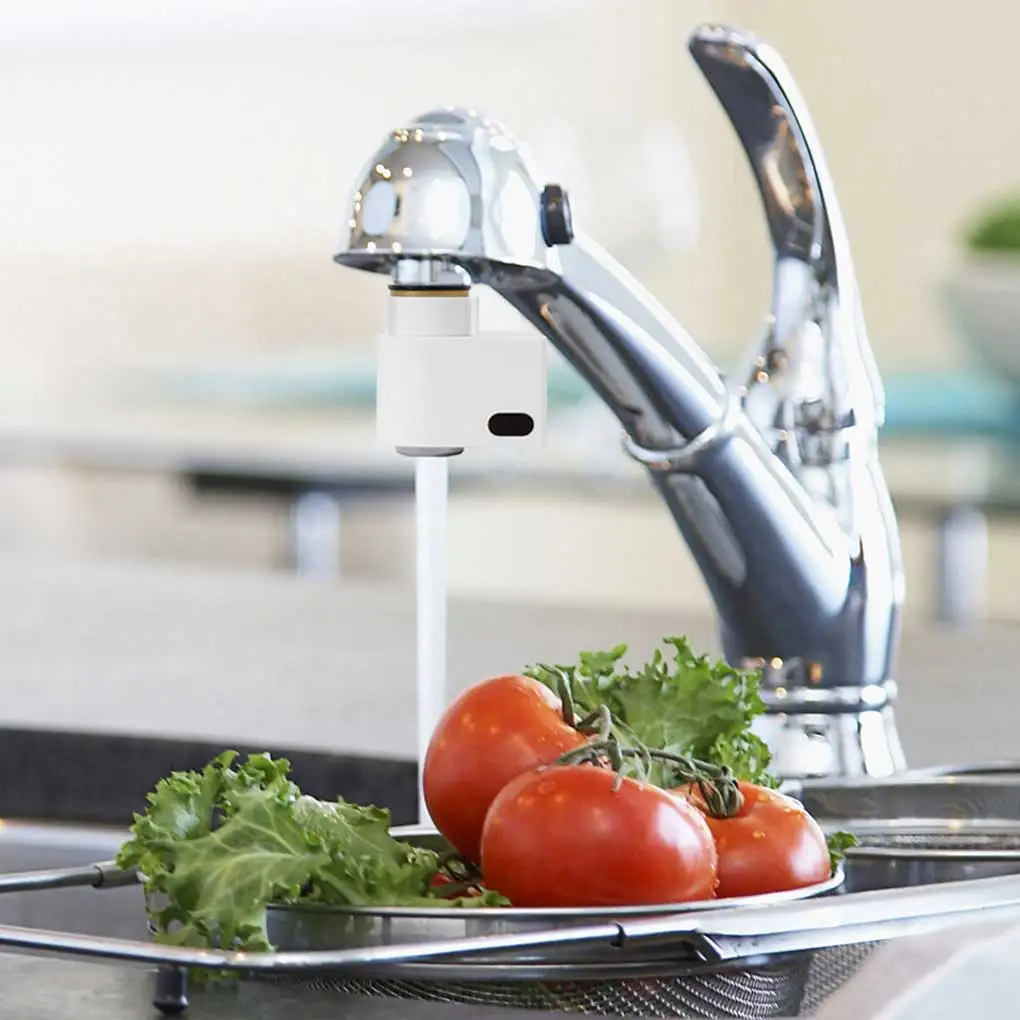 

Smart Sensor Faucet Infrared Sensor Automatic Water Saver Tap Anti-overflow Kitchen Bathroom Inductive Nozzle Saving Device