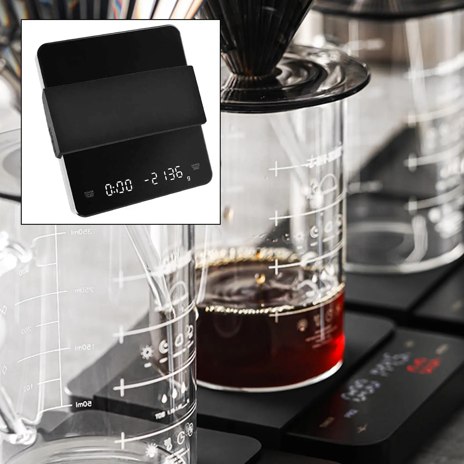 

Accurate Coffee Electronic Scale, Plastic Gram Scale for Espresso Diet Cooking Baking