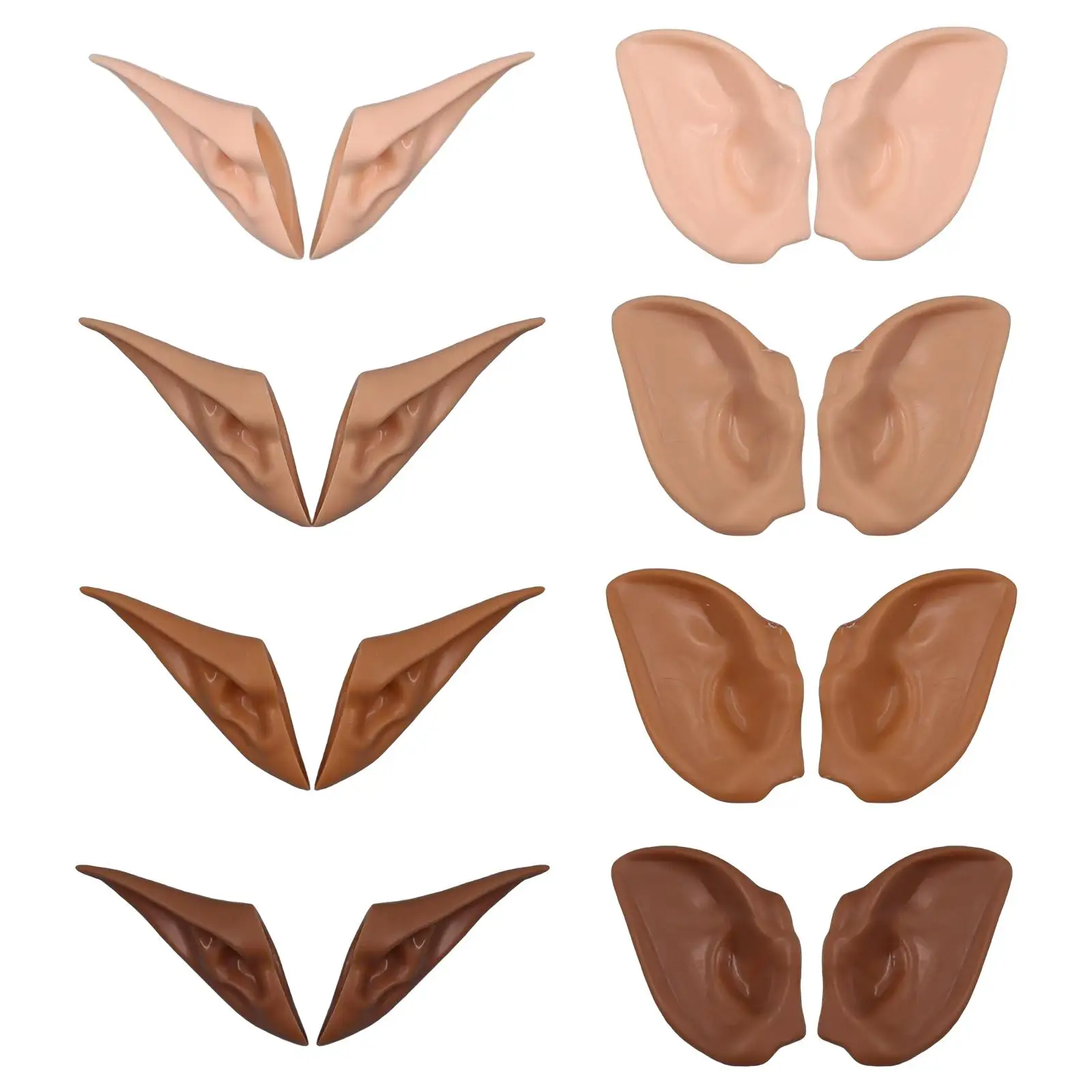 

2x Doll Ears Reusable Fake Ears Plastic Dolls Accessories Toy Ears for Rbl Neo Blythe Makeup