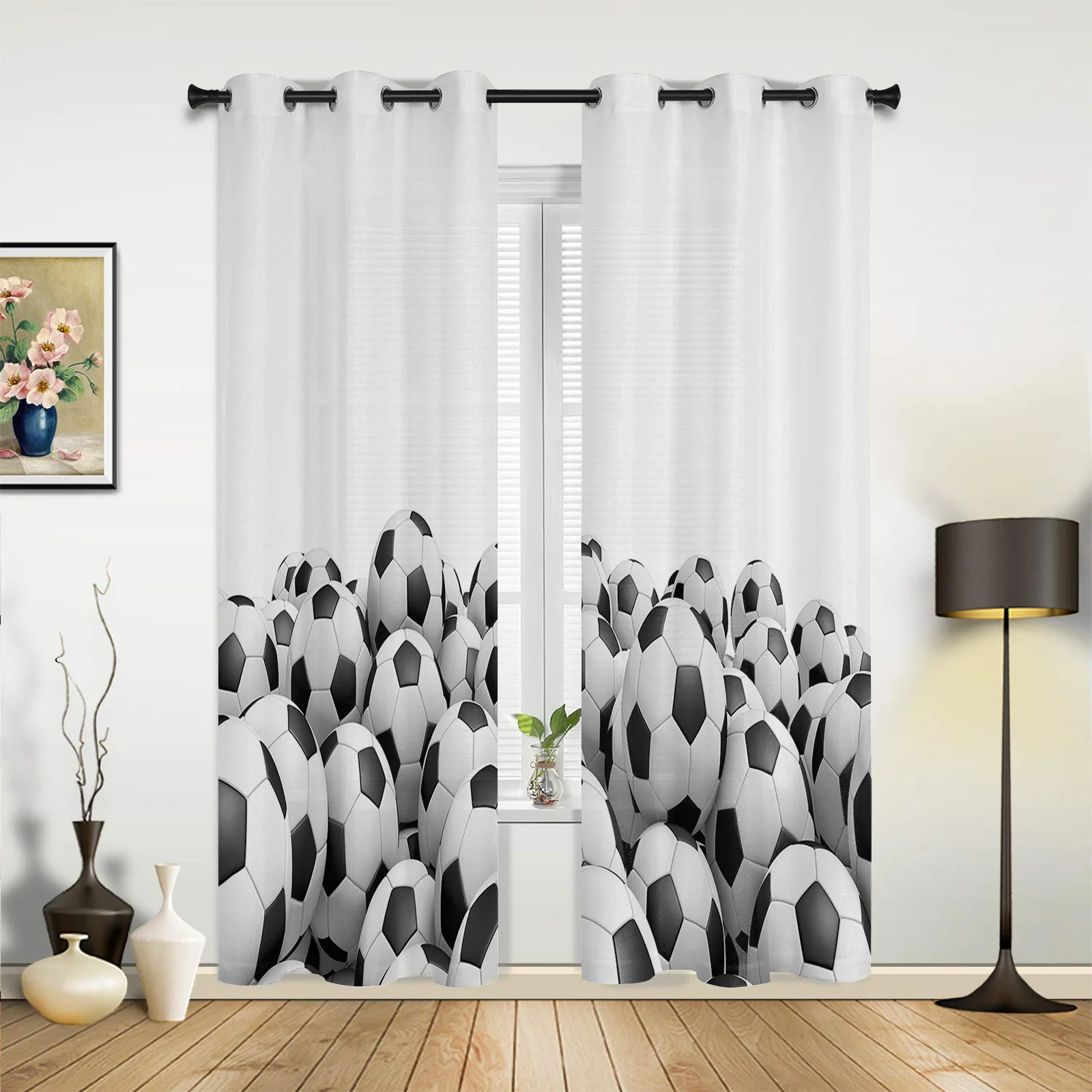 

Football Soccer Game Sport Curtains for Bedroom Living Room Drapes Kitchen Children's Room Window Curtain Modern Home Decor