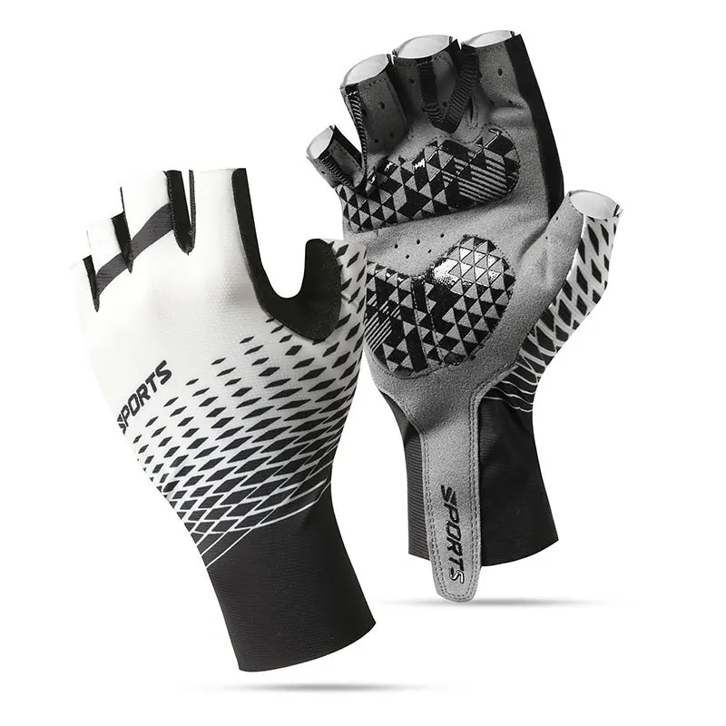 

Professional Cycling Gloves Half Finger Bicycle Gloves Palm Anti-slip Silicone Shock-absorbing Outdoor Bicycle Fishing Gloves