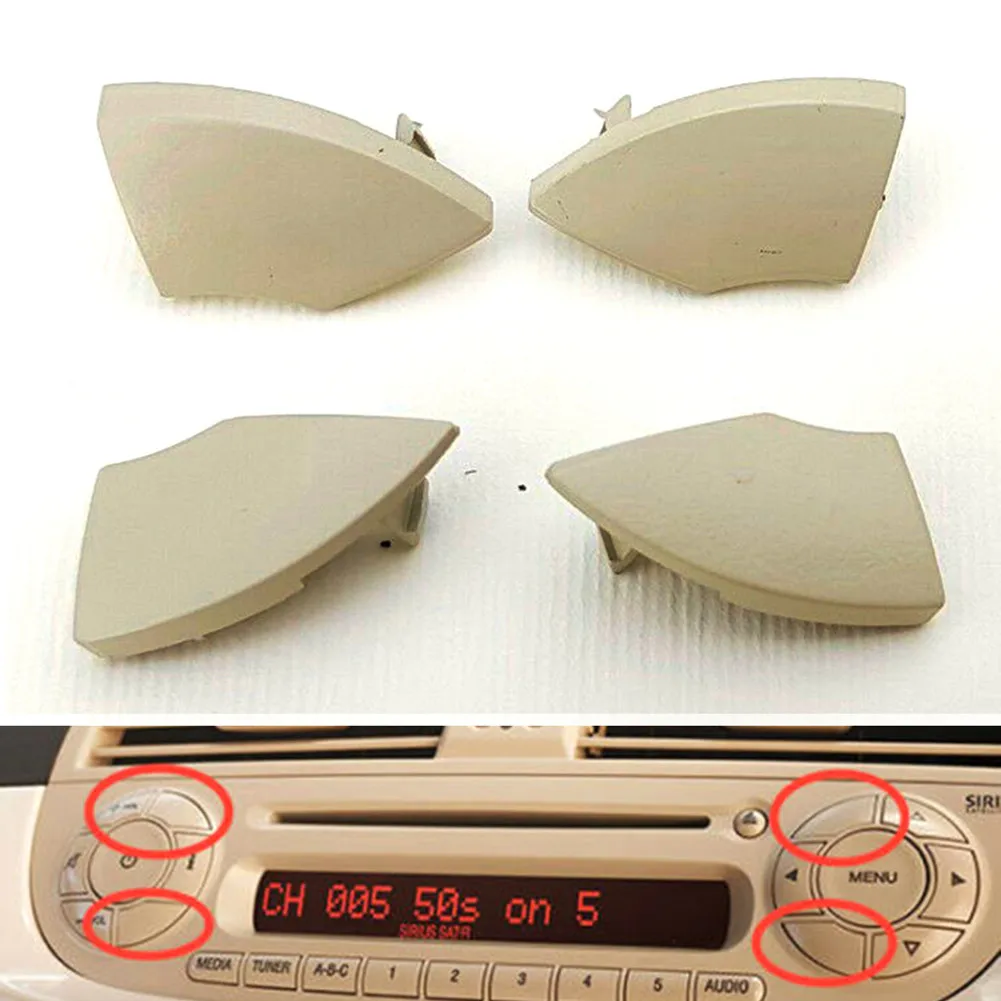 

4x Car Covers/trims/moulds Removal Point Holes For500 Radio Cd Button Trim Mold Cover Removal Car Replacement Parts