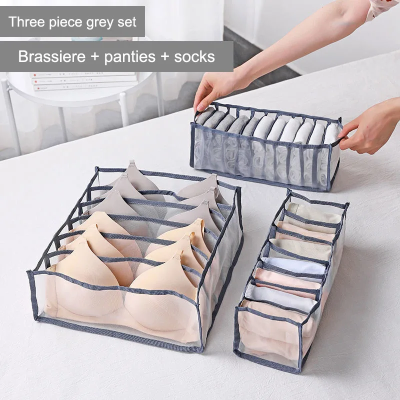 

Underwear Underwear Storage Box Drawer Type Student Household Separated Collection Tray Put Bra Socks Finishing Box Foldable