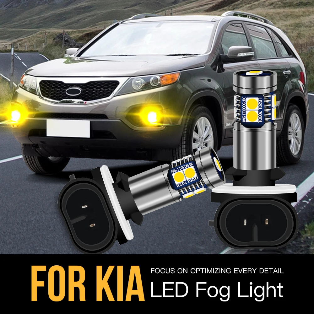 

2x 881 H27W Canbus No Error LED Fog Light Blub Lamp For Kia Carens 3 Ceed Magentis Picanto Rio 2 Sedona Sorento Soul 1 Sportage