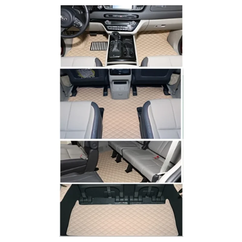 

Хорошее качество! Специальные автомобильные коврики на заказ + коврик для багажника для KIA Sedona 7 8 мест 2019-2015 водонепроницаемые коврики для ...