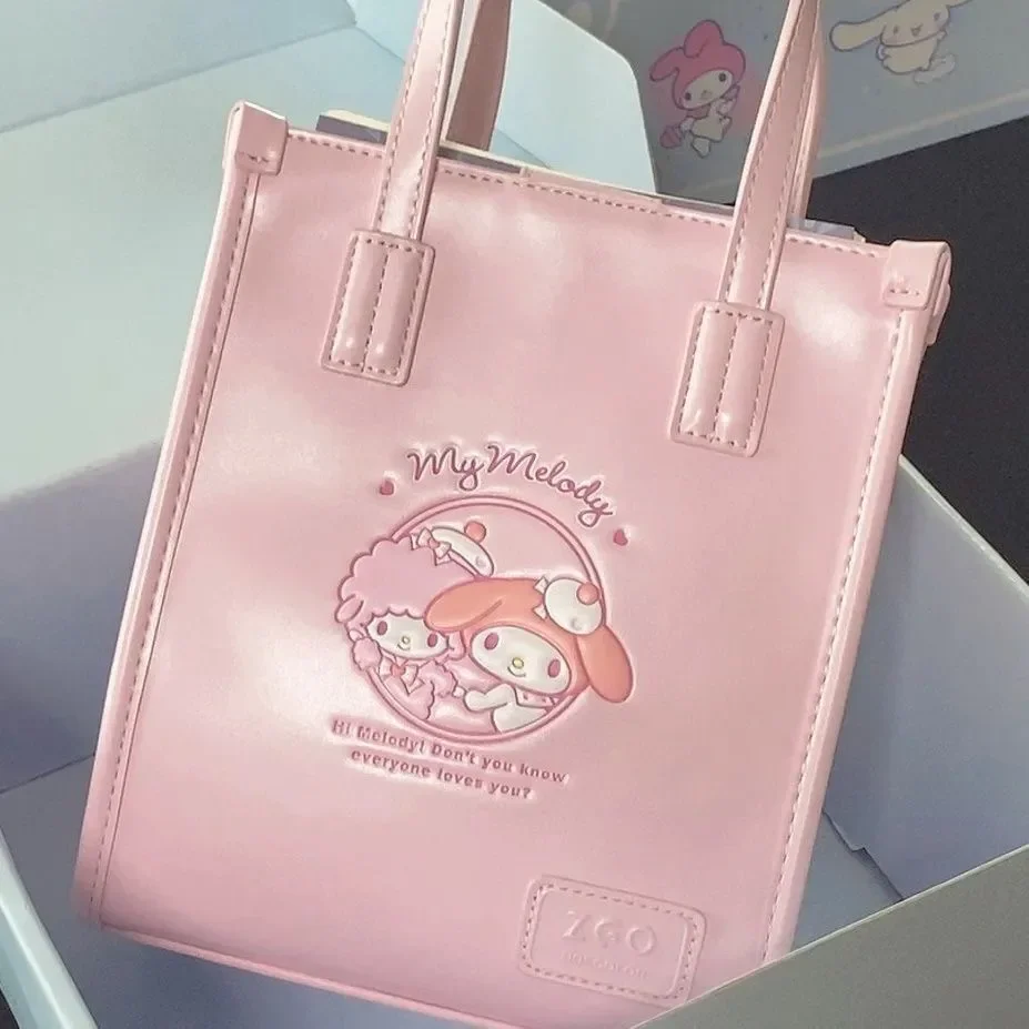 Sanrio Kuromi Hello Kitty Cinnamoroll сумка через плечо My Melody портативная кожаная на одно для