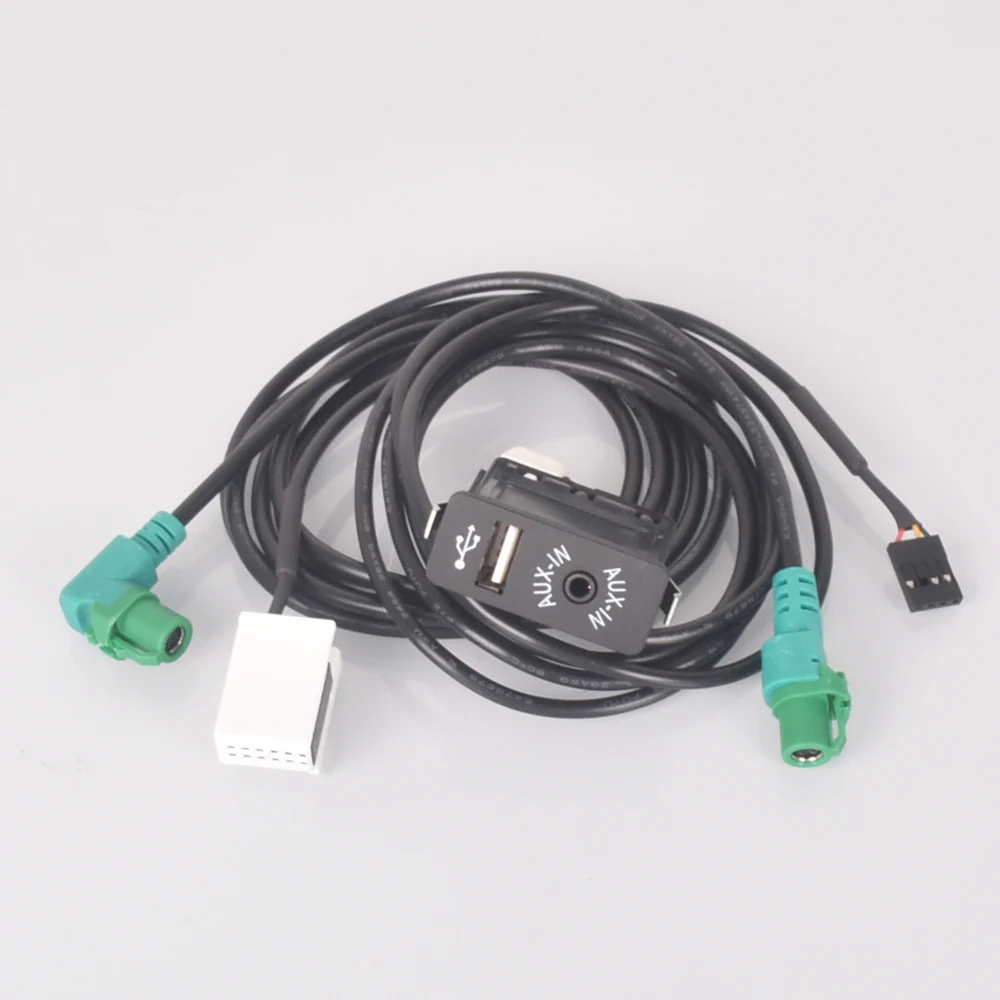 

USB Aux переключатель + провод-адаптер для BMW E60 E61 E63 E64 E87 E90 E70 F25 F01 F02 F03 F04 F12 F13