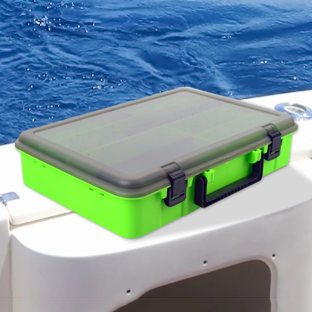 

Double Layer Fishing Storage Organizer Large Capacity Fishing Connector Box Multifunctional Portable Durable Outdoor Accessories