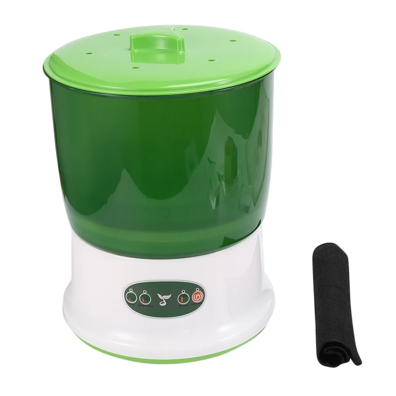 Intelligent Bean Sprouts Maker Thermostat Green Vegetable Seeds Growth Bucket Automatic Electric Sprout US Plug